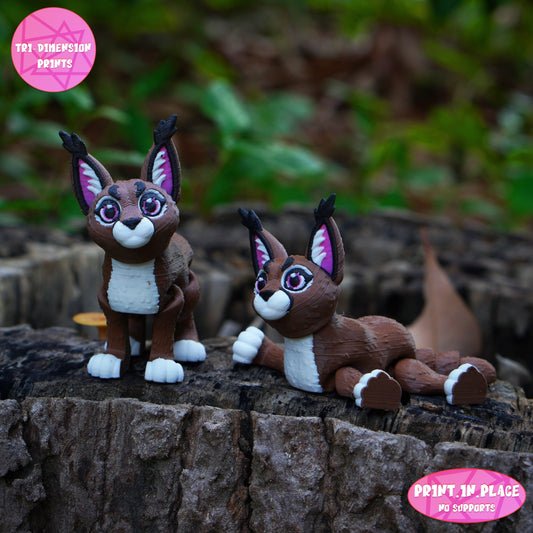 Caracal Cat Keychain